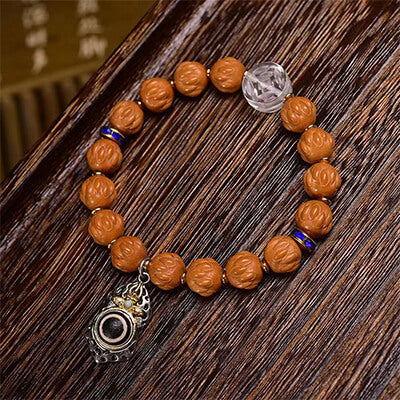 Handmade Tibetan single loop ethnic beaded bracelet