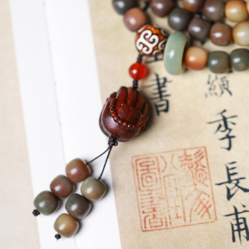 108 Bodhi Seed Mala Bracelet | Wrist & Pocket Beads for Peace & Wisdom