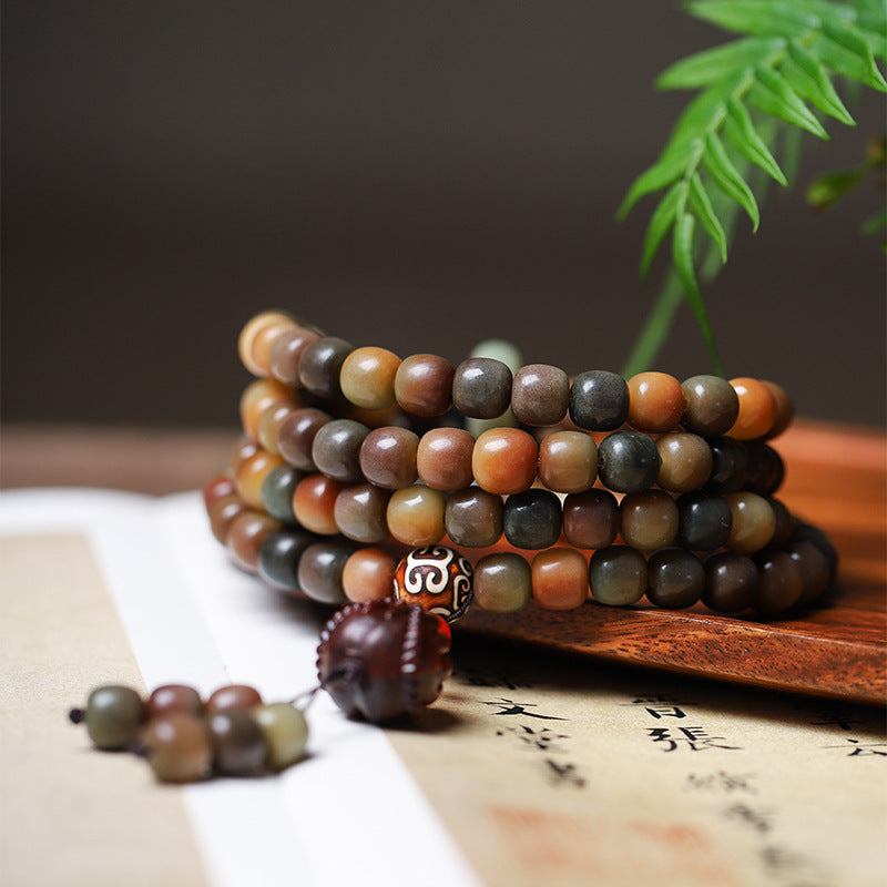 108 Bodhi Seed Mala Bracelet | Wrist & Pocket Beads for Peace & Wisdom