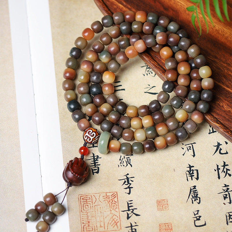 108 Bodhi Seed Mala Bracelet | Wrist & Pocket Beads for Peace & Wisdom